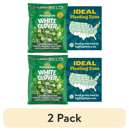 (2 Pack)  White Clover Seed, 2Lb