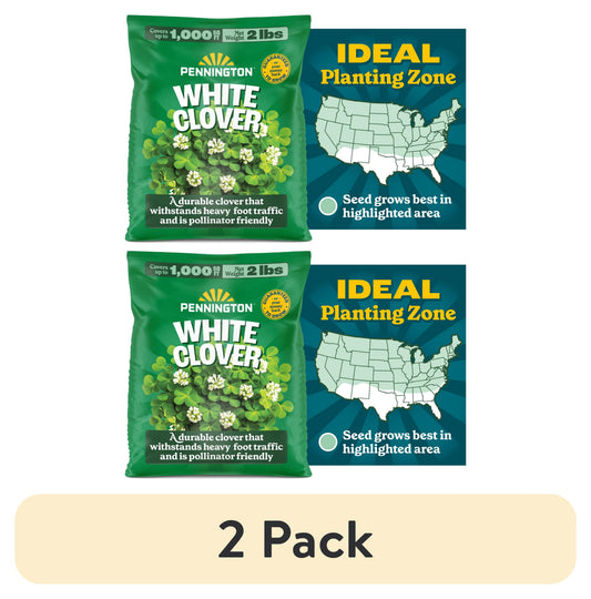 (2 Pack)  White Clover Seed, 2Lb